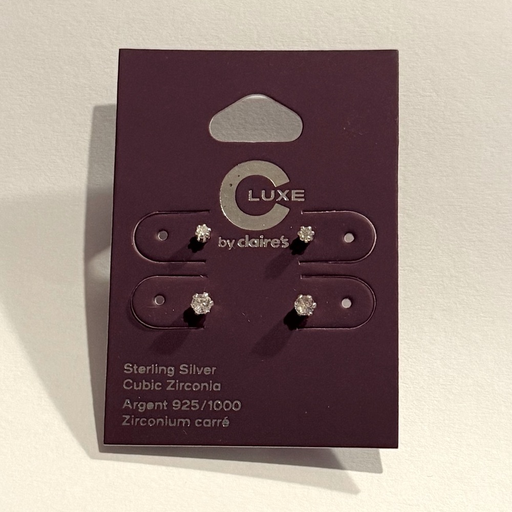 Sterling silver cubic zirconia new earrings #31